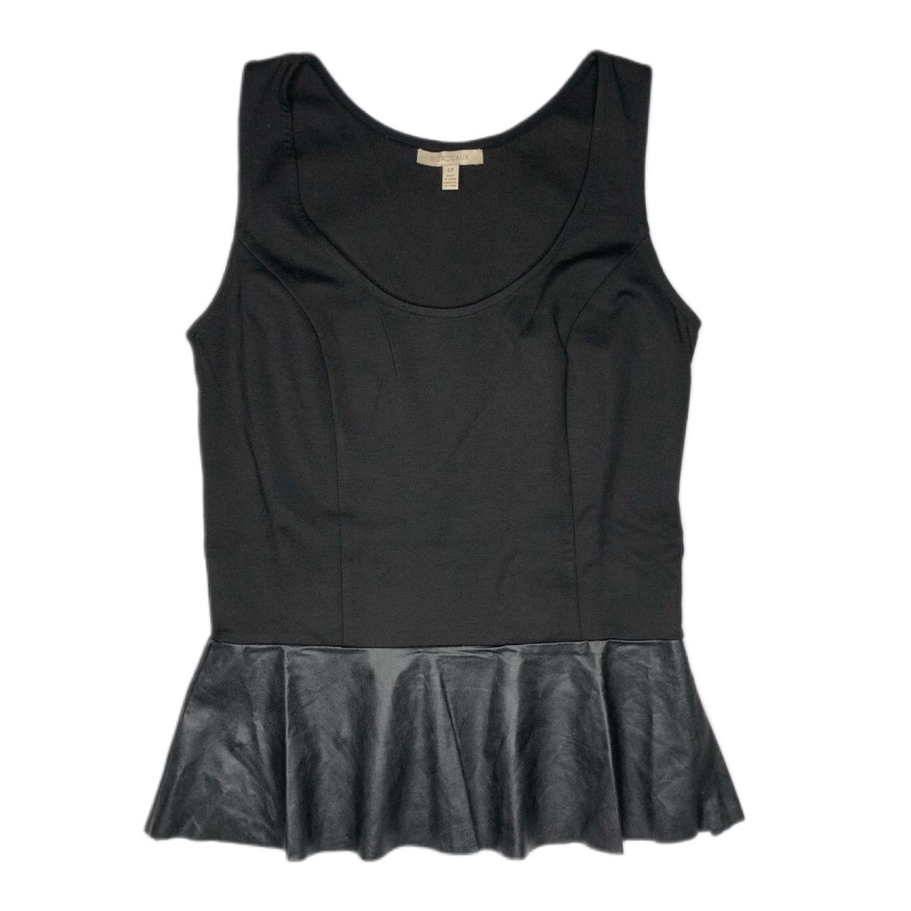 Anthropologie Bordeaux Peplum Tank Top